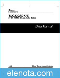 Texas Instruments TLC320AD77 datasheet