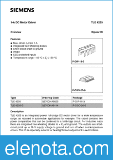 Infineon TLE4205 datasheet