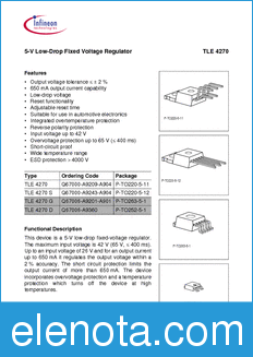 Infineon TLE4270 datasheet