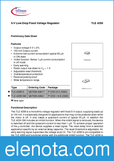 Infineon TLE4299 datasheet