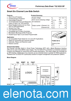 Infineon TLE6232GP datasheet