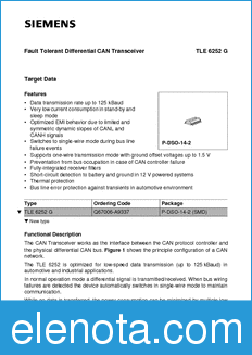 Infineon TLE6252G datasheet