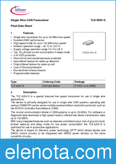Infineon TLE6255G datasheet