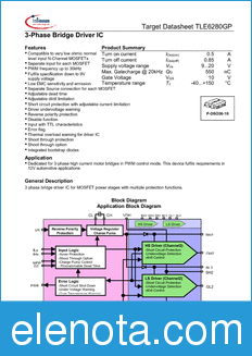 Infineon TLE6280GP datasheet