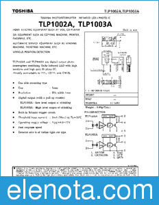 Toshiba TLP1002A datasheet