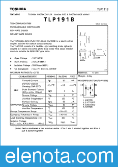 Toshiba TLP191B datasheet