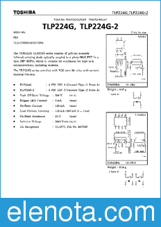 Toshiba TLP224G datasheet