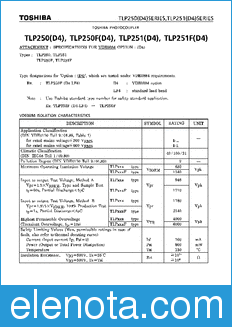 Toshiba TLP250(D4) datasheet