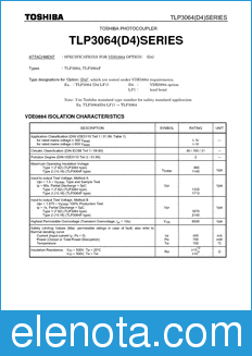 Toshiba TLP3064(D4)SERIES datasheet