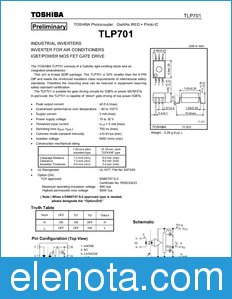 Toshiba TLP701 datasheet