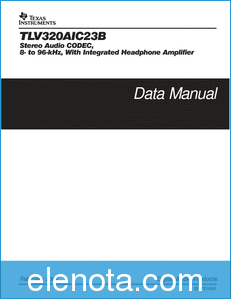 Texas Instruments TLV320AIC23B datasheet