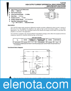 Texas Instruments TLV4120 datasheet
