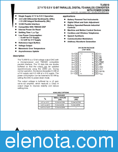 Texas Instruments TLV5619 datasheet