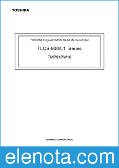 Toshiba TMP91PW10 datasheet