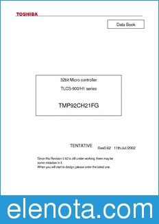 Toshiba TMP92CH21FG datasheet