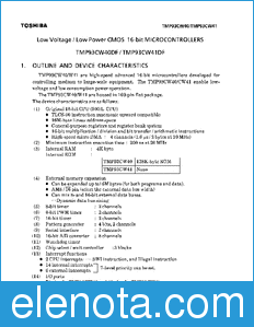 Toshiba TMP93CW40DF datasheet