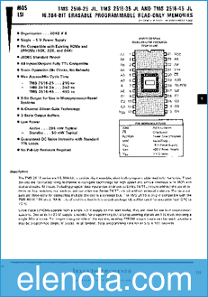 Texas Instruments TMS2516 datasheet