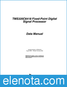 Texas Instruments TMS320C6418 datasheet