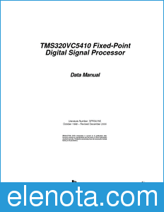 Texas Instruments TMS320VC5410 datasheet