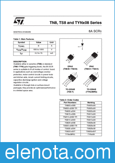 STMicroelectronics TN805 datasheet
