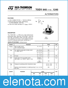 STMicroelectronics TODV1040 datasheet