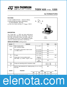 STMicroelectronics TODV1225 datasheet