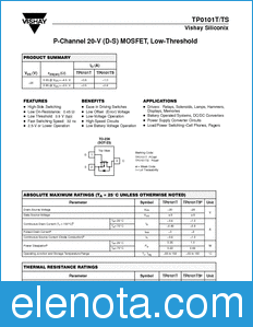 Vishay TP0101T/TS datasheet