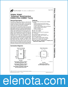 National Semiconductor TP3054 datasheet