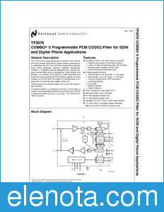 National Semiconductor TP3075 datasheet
