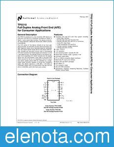National Semiconductor TP5510 datasheet