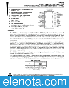 Texas Instruments TPA0212 datasheet
