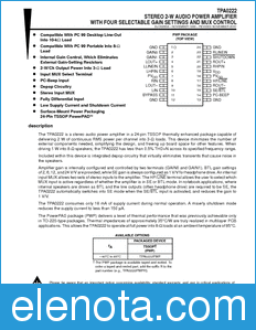 Texas Instruments TPA0222 datasheet