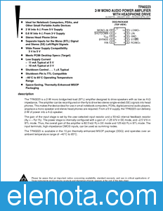 Texas Instruments TPA0223 datasheet