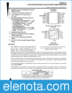 Texas Instruments TPA2001D1 datasheet