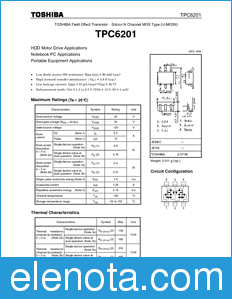 Toshiba TPC6201 datasheet
