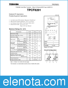 Toshiba TPCF8201 datasheet