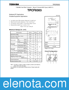 Toshiba TPCF8303 datasheet