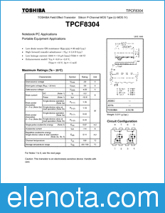 Toshiba TPCF8304 datasheet