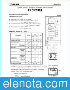 Toshiba TPCP8901 datasheet