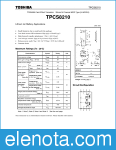 Toshiba TPCS8210 datasheet