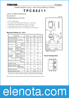 Toshiba TPCS8211 datasheet