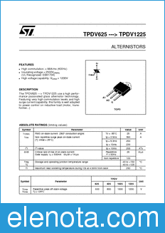 STMicroelectronics TPDV1025 datasheet