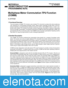 Motorola TPUPN09 datasheet