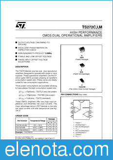 STMicroelectronics TS272AIN datasheet