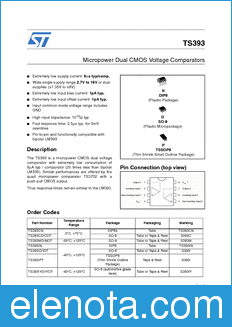 STMicroelectronics TS393 datasheet