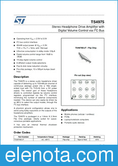 STMicroelectronics TS4975 datasheet