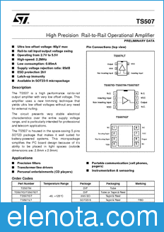 STMicroelectronics TS507 datasheet