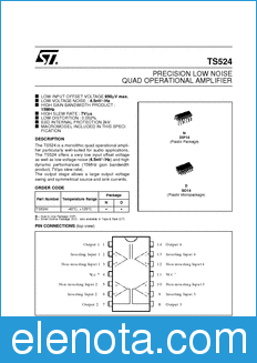 STMicroelectronics TS524IDT datasheet
