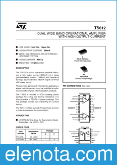 STMicroelectronics TS612 datasheet