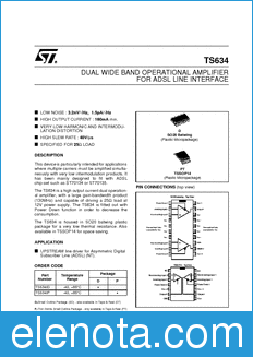 STMicroelectronics TS634IDT datasheet